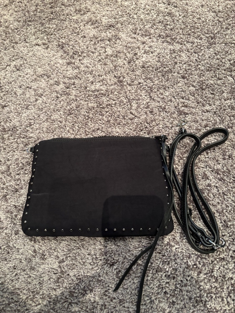 Black Studded Crossbody Bag